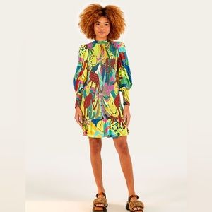 FARM Rio Leopards Jungle Smiley Mini Dress
